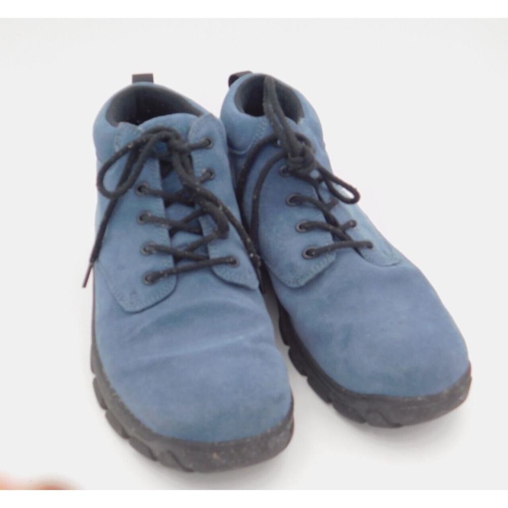 Lands End All Weather Chukka Sapphire Blue Suede Hiking Boots Lace Up Womens 9.5